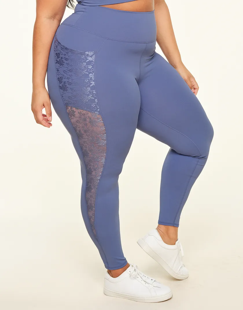 Deanna Dark Blue Plus activewear bundle Model 1