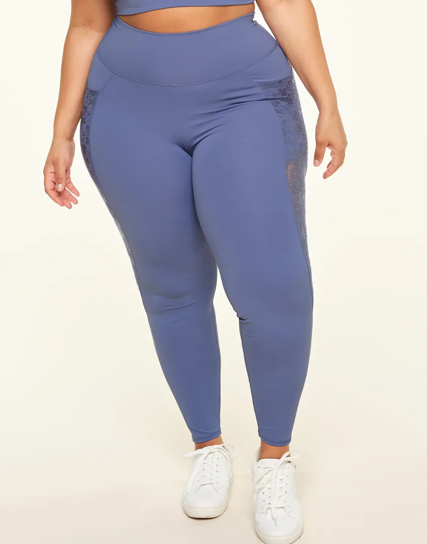 Deanna Dark Blue Plus activewear bundle Model 4