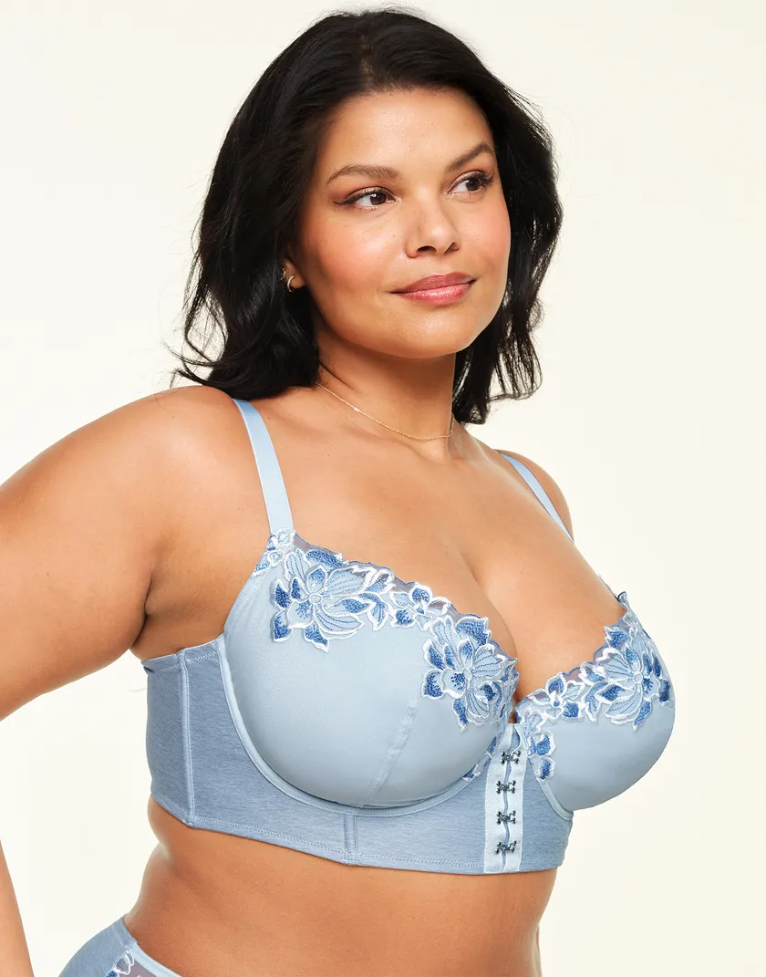 Britta Light Blue Plus Contour bra and panty bundle Model 2