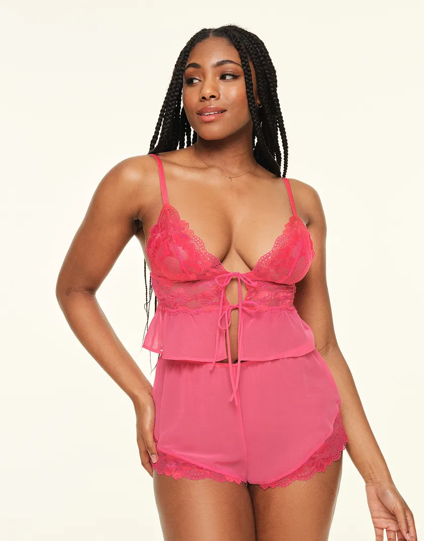 Tammy Dark Pink Unlined lingerie bundle Model 3