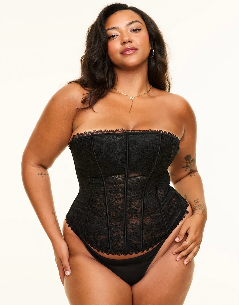 Hailey Black Plus Unlined corset bundle Model 2