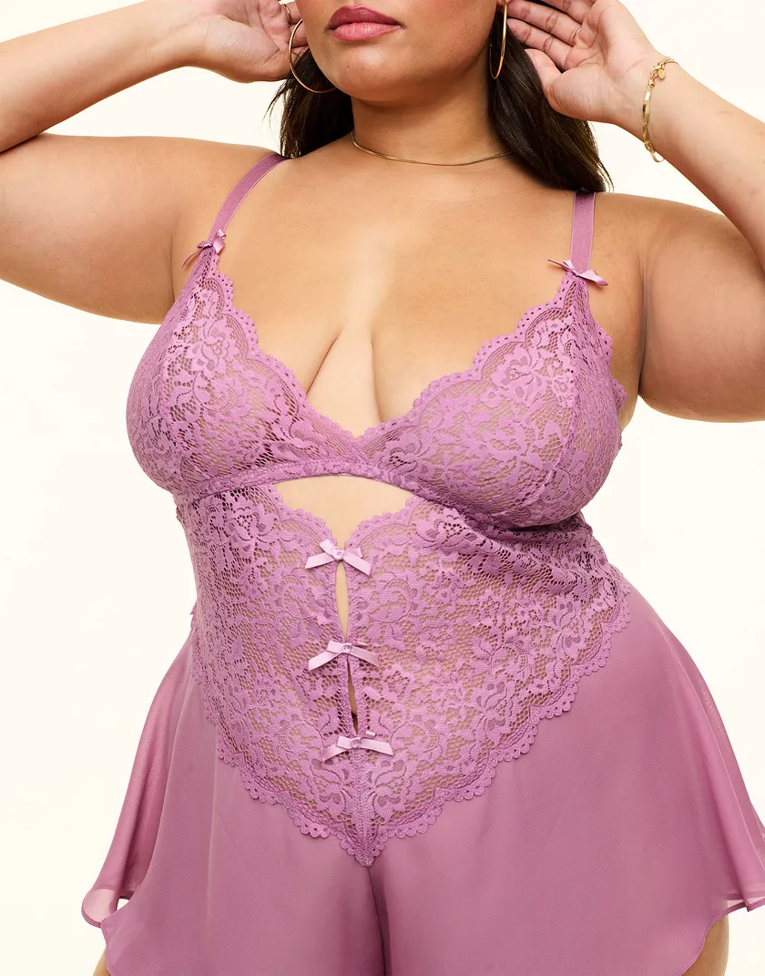 Odessa Medium Purple Plus Unlined lingerie bundle Model 5