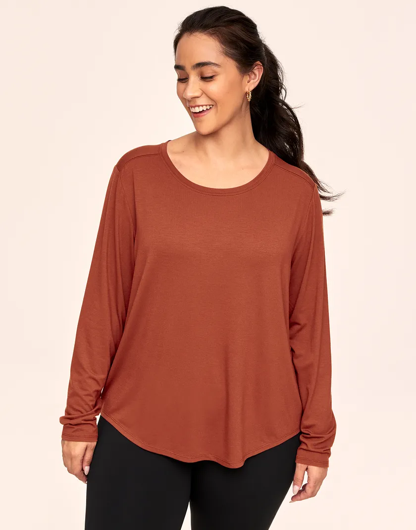 Molly Longsleeve Dark Orange Plus lounge bundle Model 2