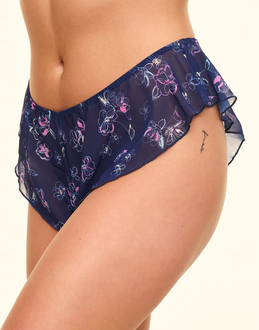 Graciela Cheeky Floral Blue panty bundle Model 4