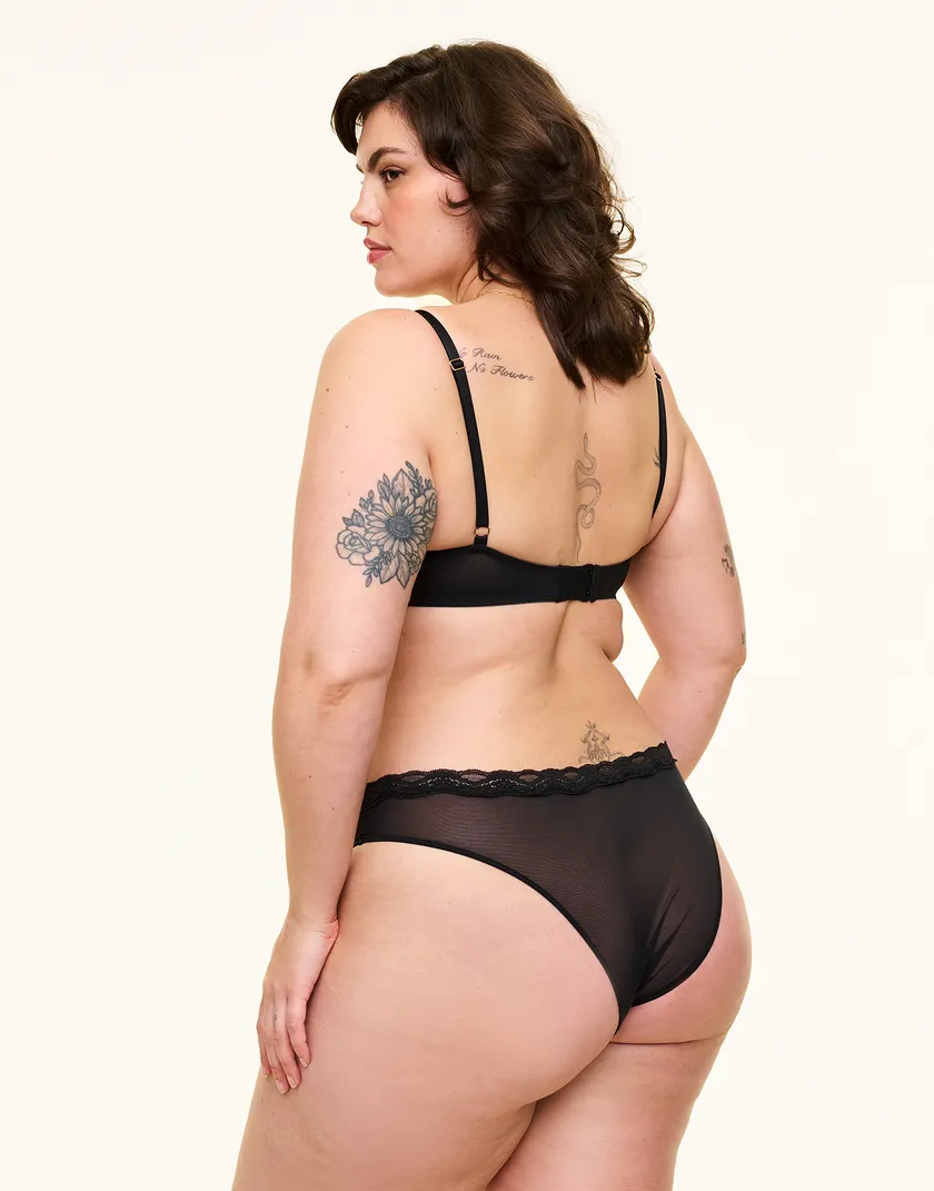 Melrose Black Plus Unlined bra and panty bundle Model 6