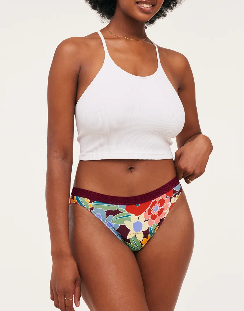 Katelin Bikini Floral Red Plus panty bundle Model 5