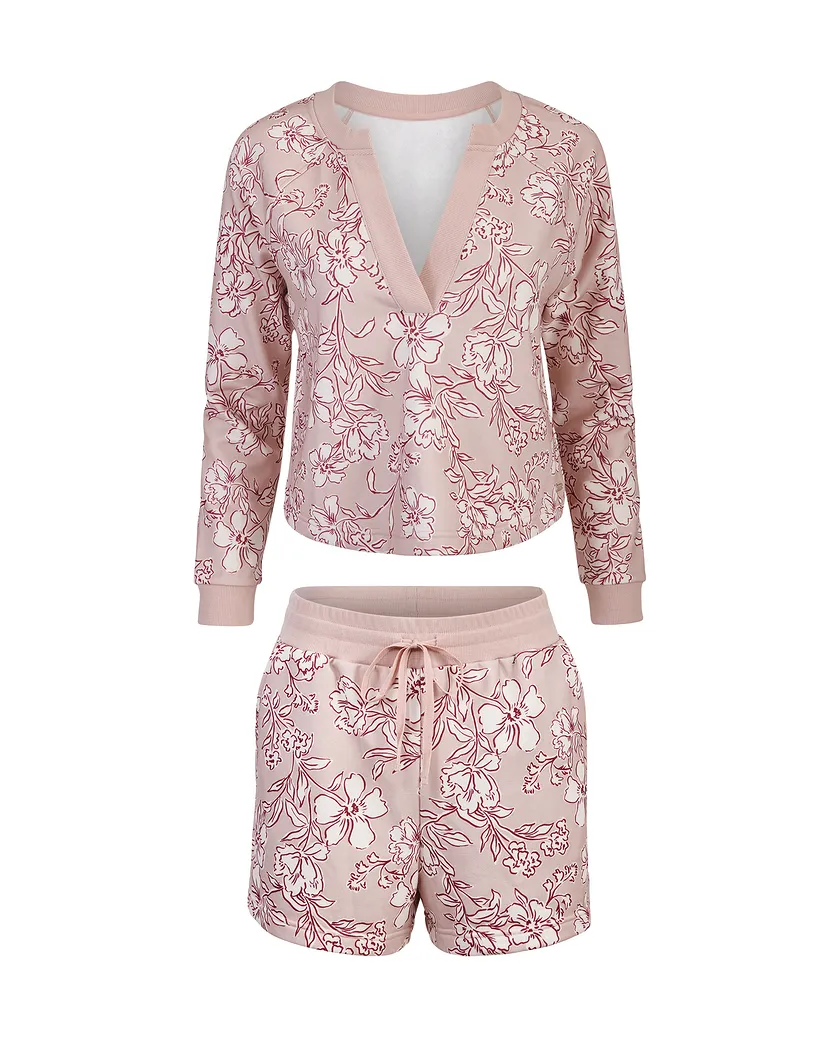 Lesley Floral Beige lounge bundle Still 3