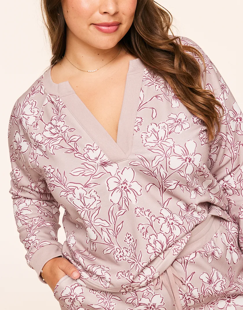 Lesley Floral Beige Plus lounge bundle Model 5
