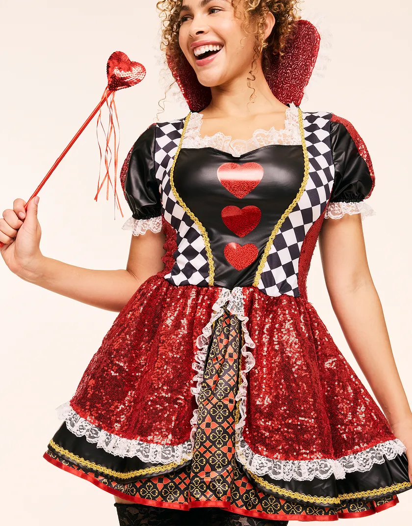 Queen of Hearts Costume accessory bundle Model 3