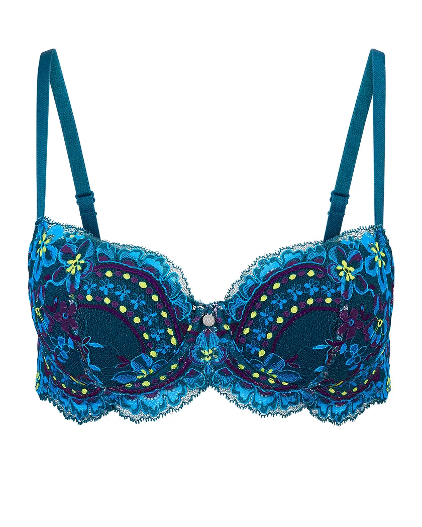 Nicholette Floral Blue 2 Contour bra bundle Still 4