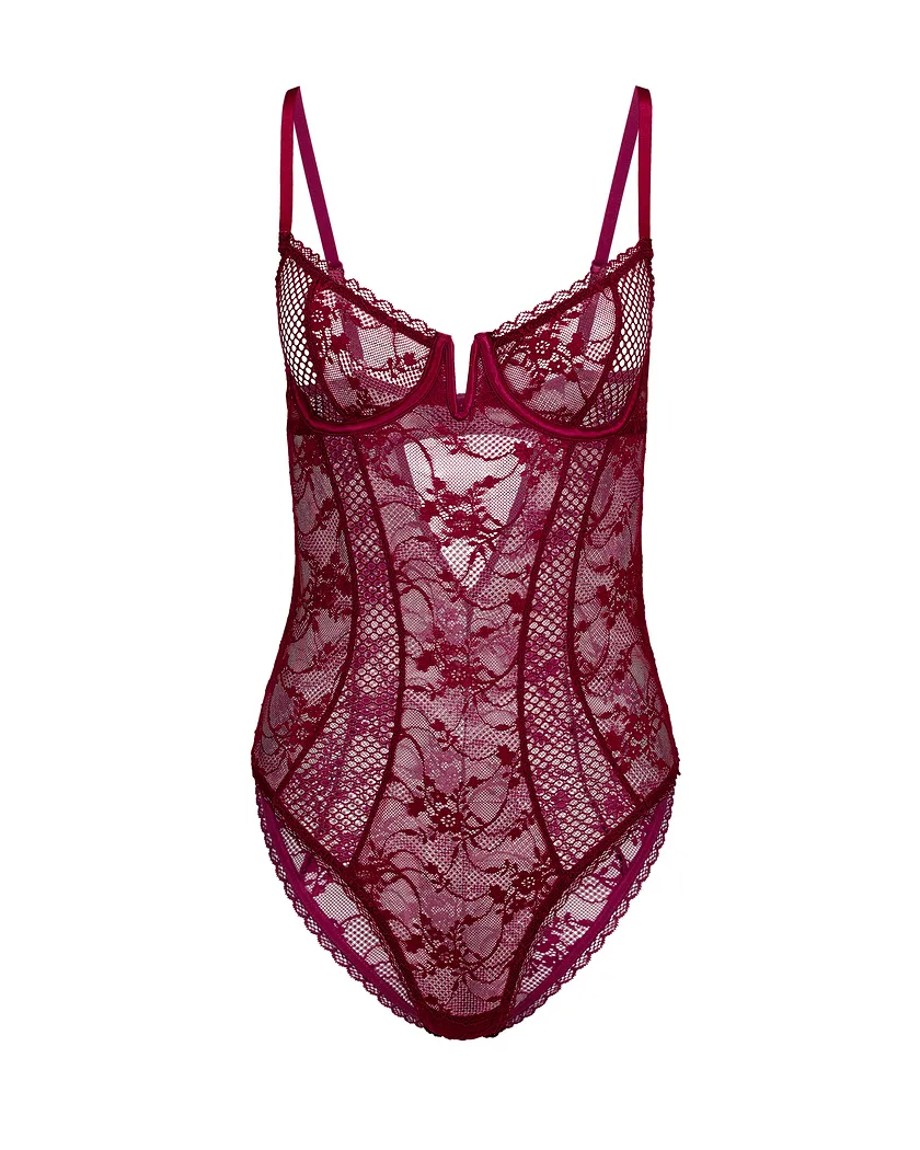 Esther Dark Red Unlined lingerie bundle Still 2