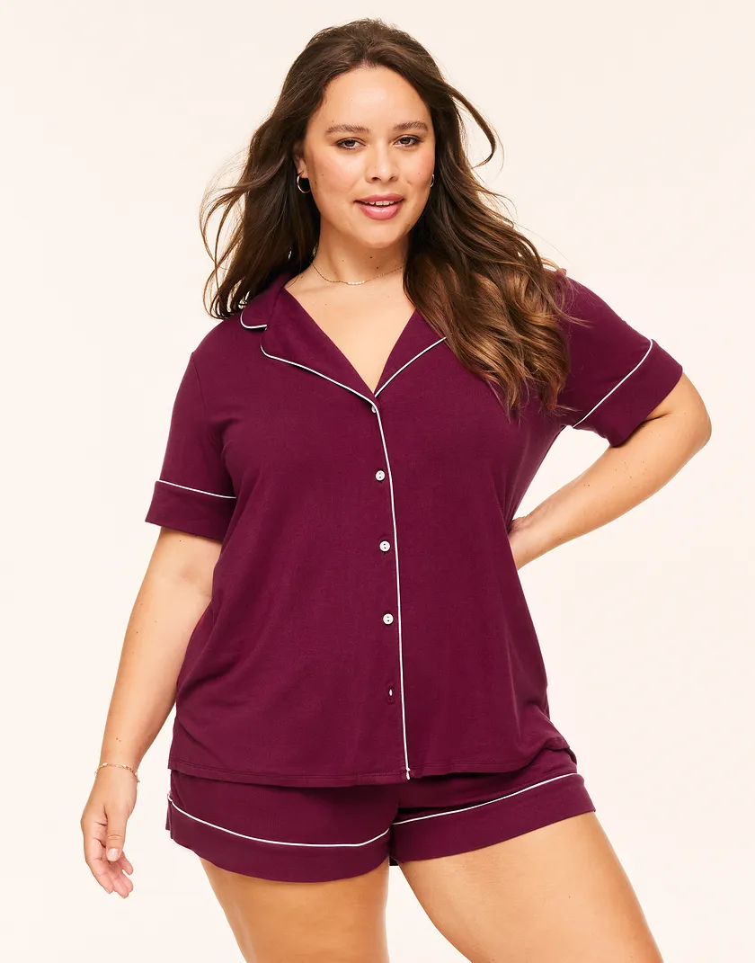 Jayne Dark Red Plus sleepwear bundle Model 2