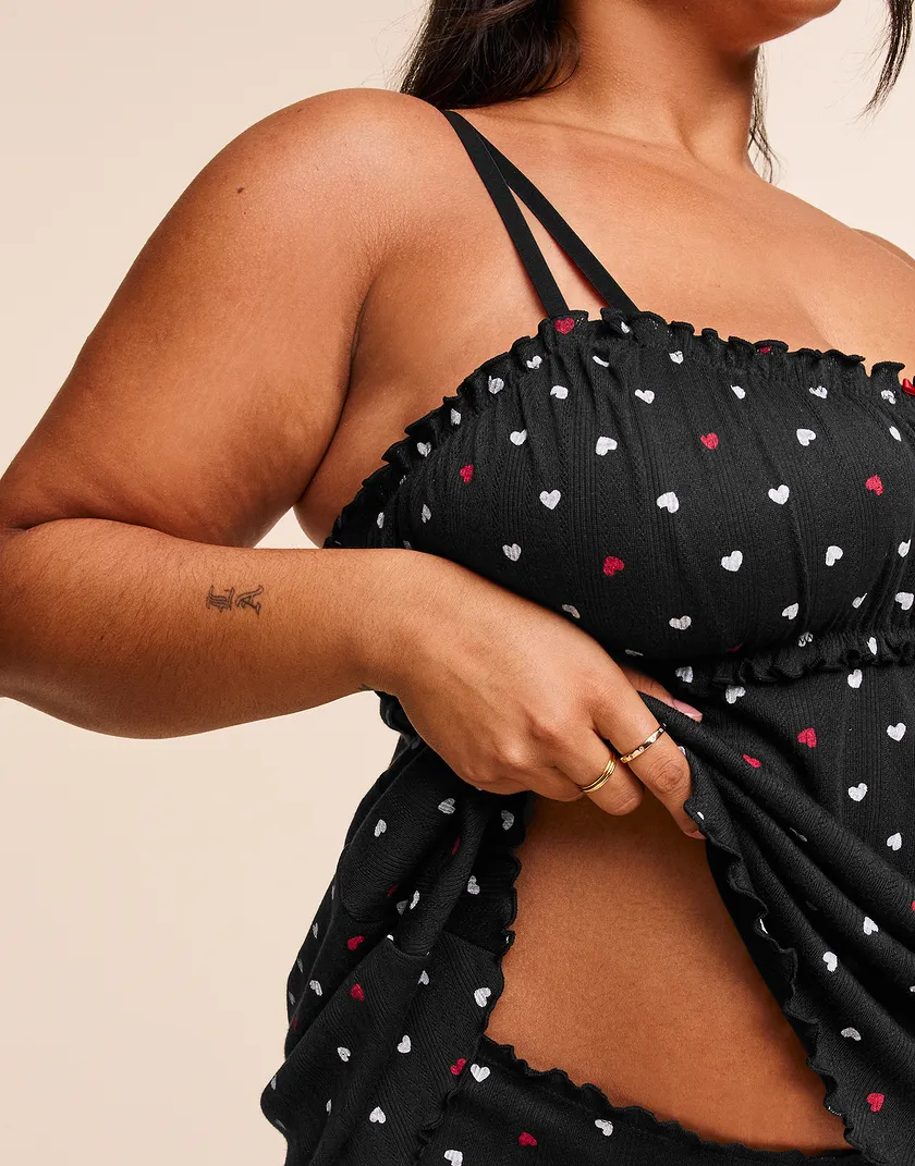 Ophylia Heart Black Plus sleepwear bundle Model 5