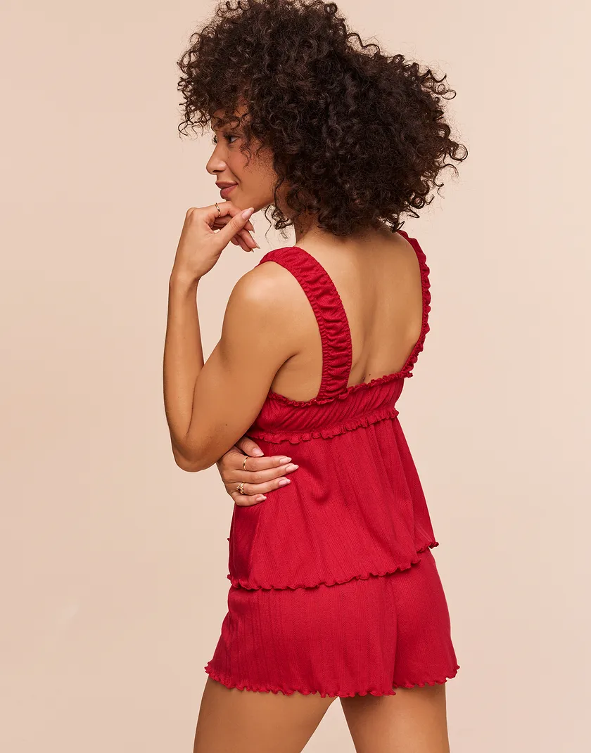 Leanore Dark Red sleepwear bundle Model 6