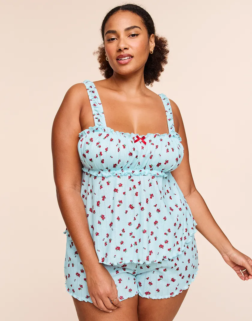 Leanore Floral Blue Plus sleepwear bundle Model 2