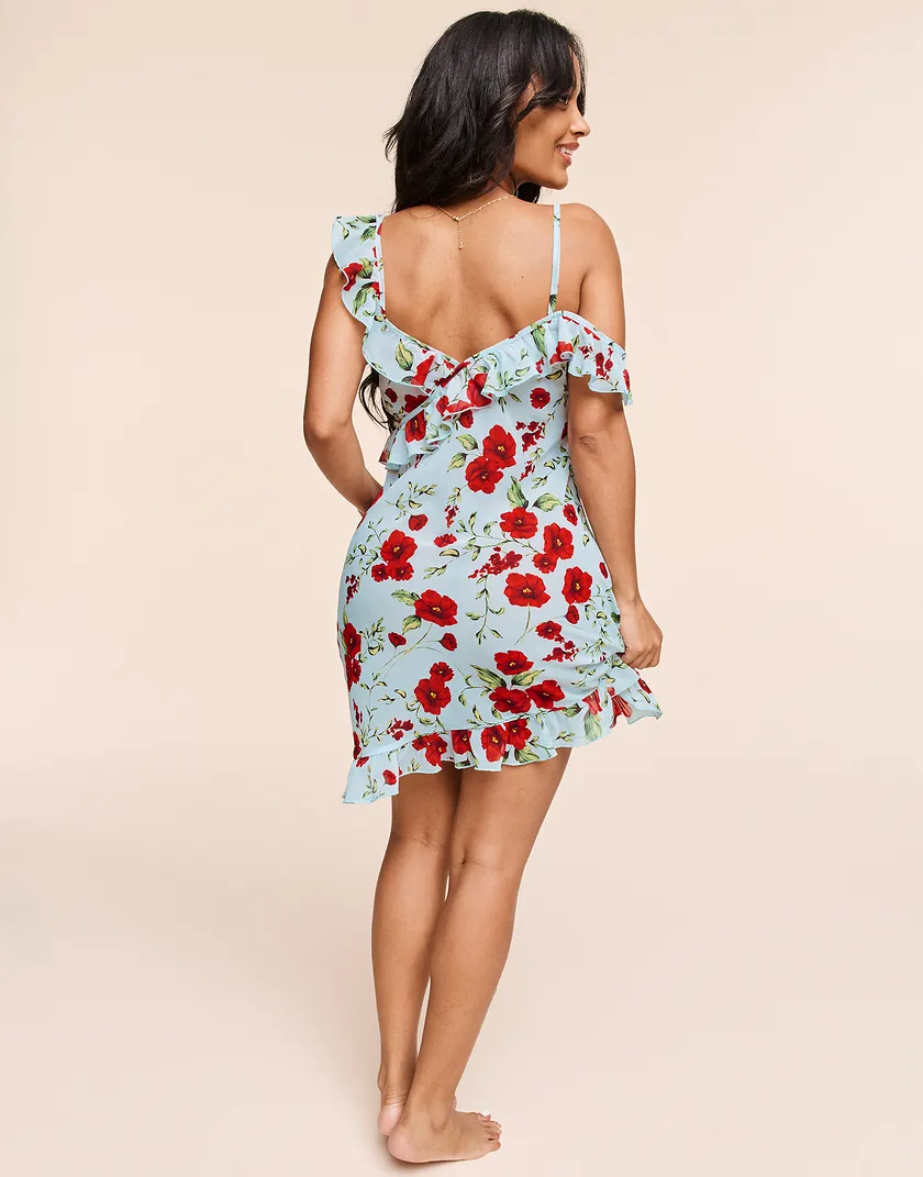 Carrie Floral Blue lounge bundle Model 4