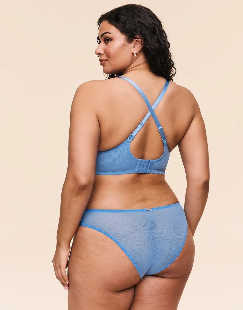 Vicky Floral Blue 3 Plus Unlined bra bundle Model 4