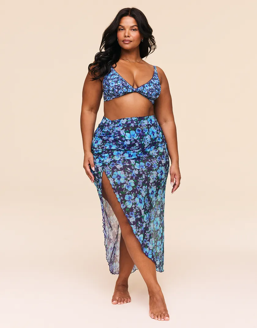 Nirina Floral Purple Plus swimwear bundle Model 2