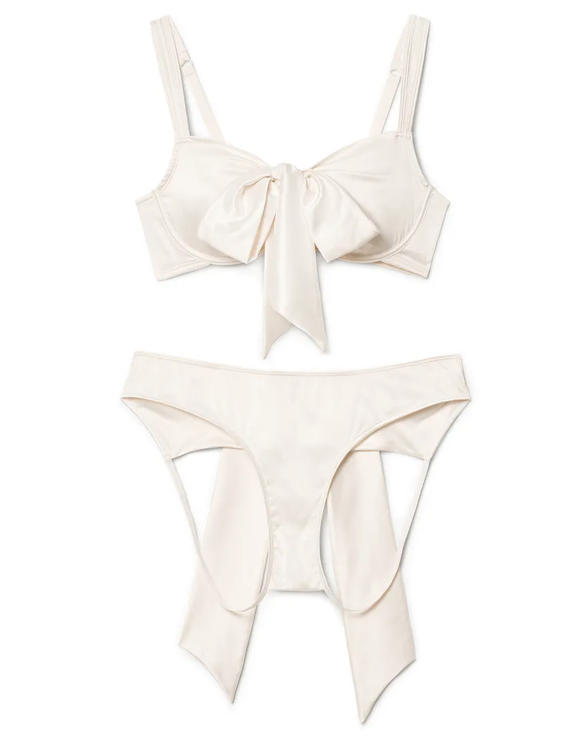 Gynger White Plus Unlined bra and panty bundle Still 3