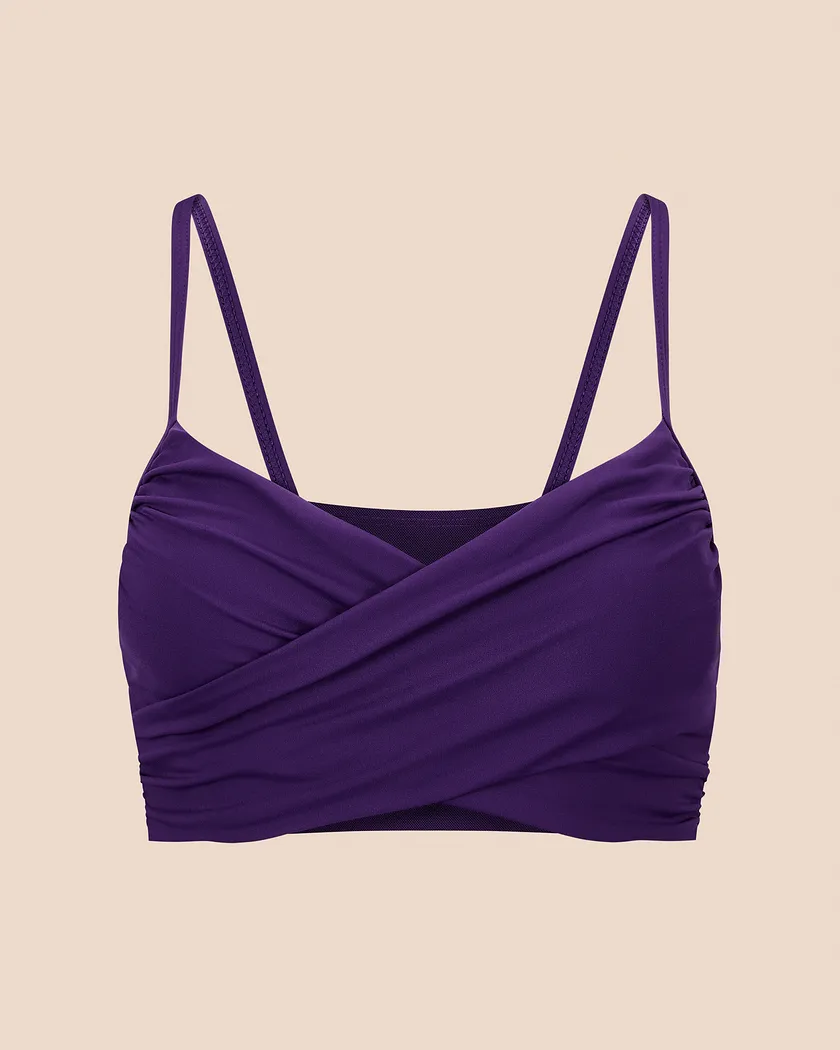 Nebula Ruched Sports Bra Dark Purple Contour activewear bundle Still 3