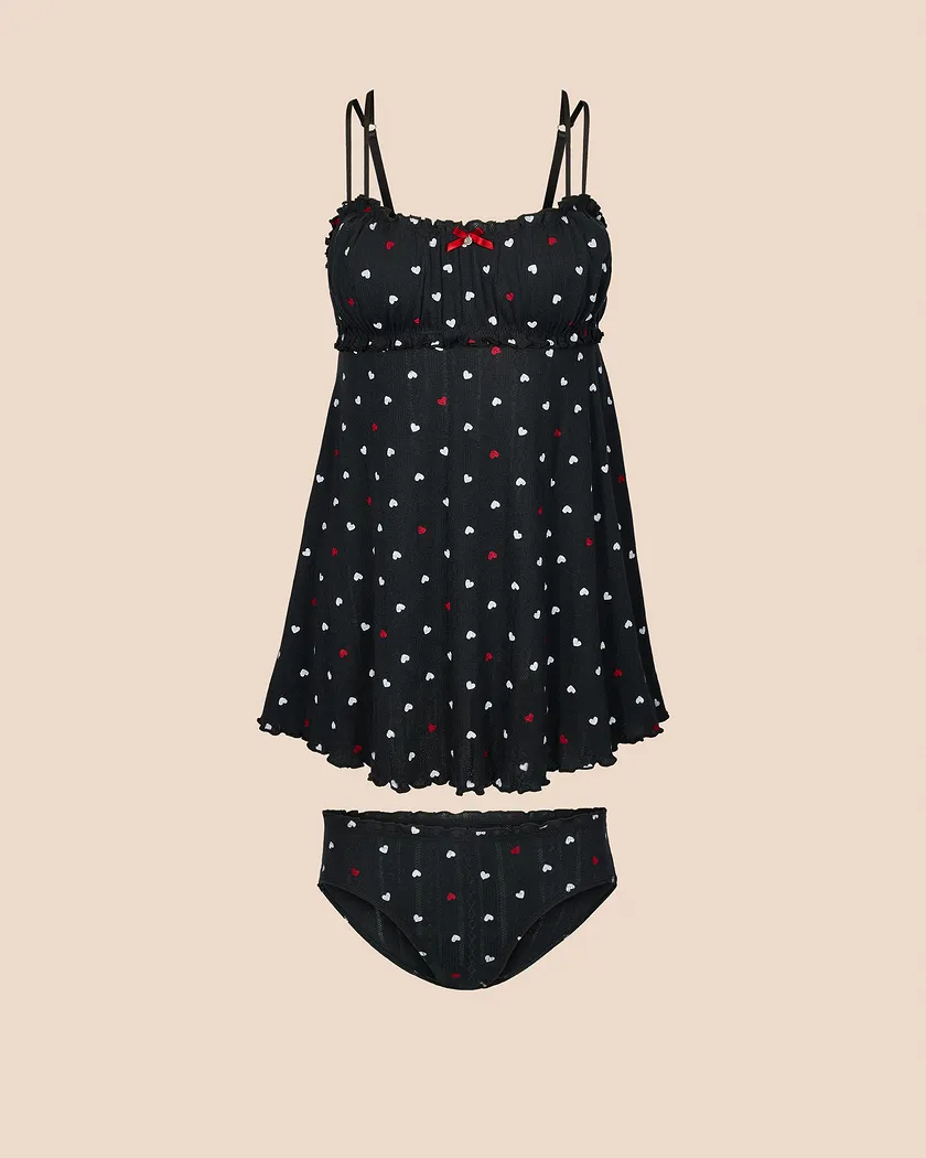 Ophylia Heart Black sleepwear bundle Still 3