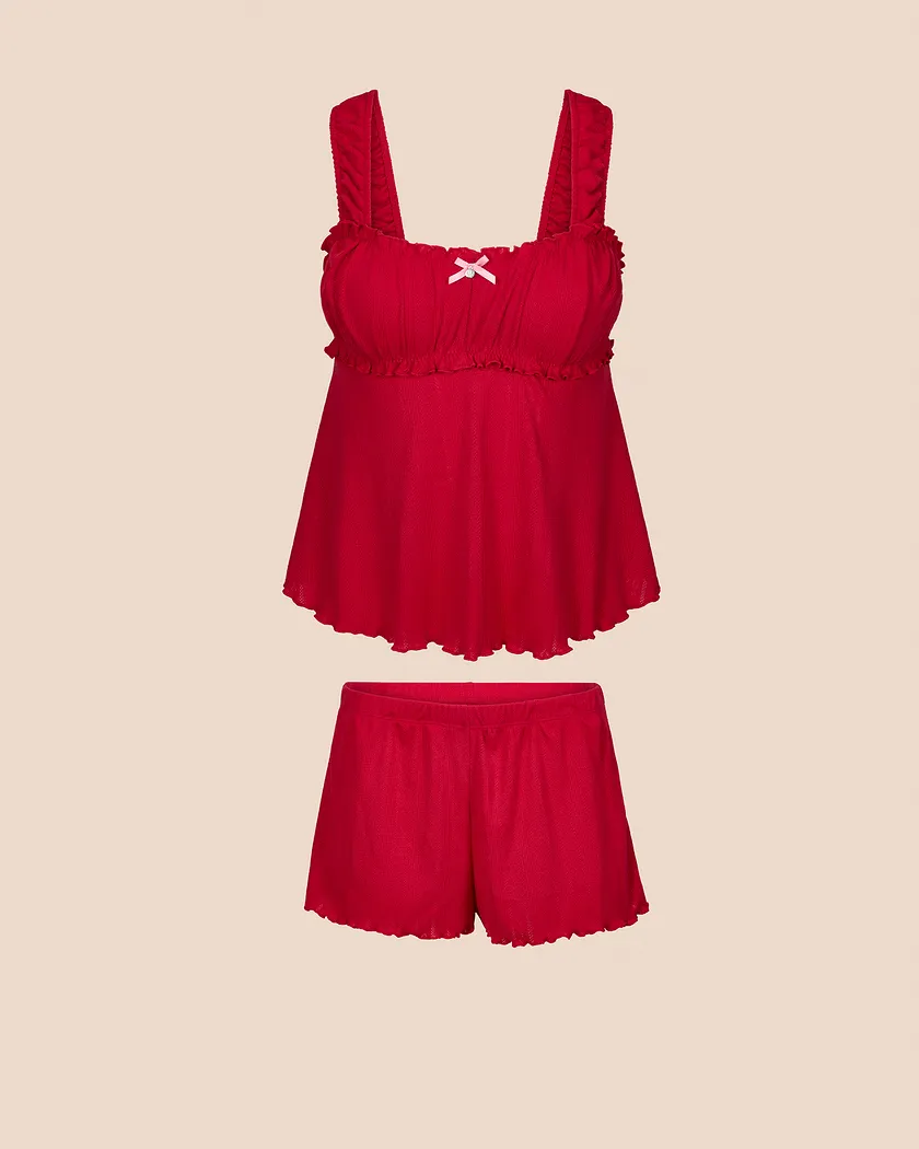 Leanore Dark Red sleepwear bundle Still 3
