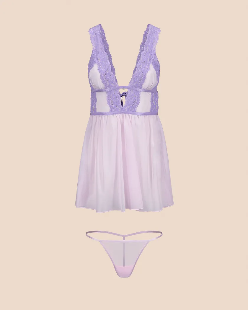 Adalee Light Purple Unlined lingerie bundle Still 3