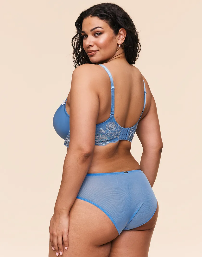 Missy Floral Blue 4 Plus Unlined bra bundle Model 5