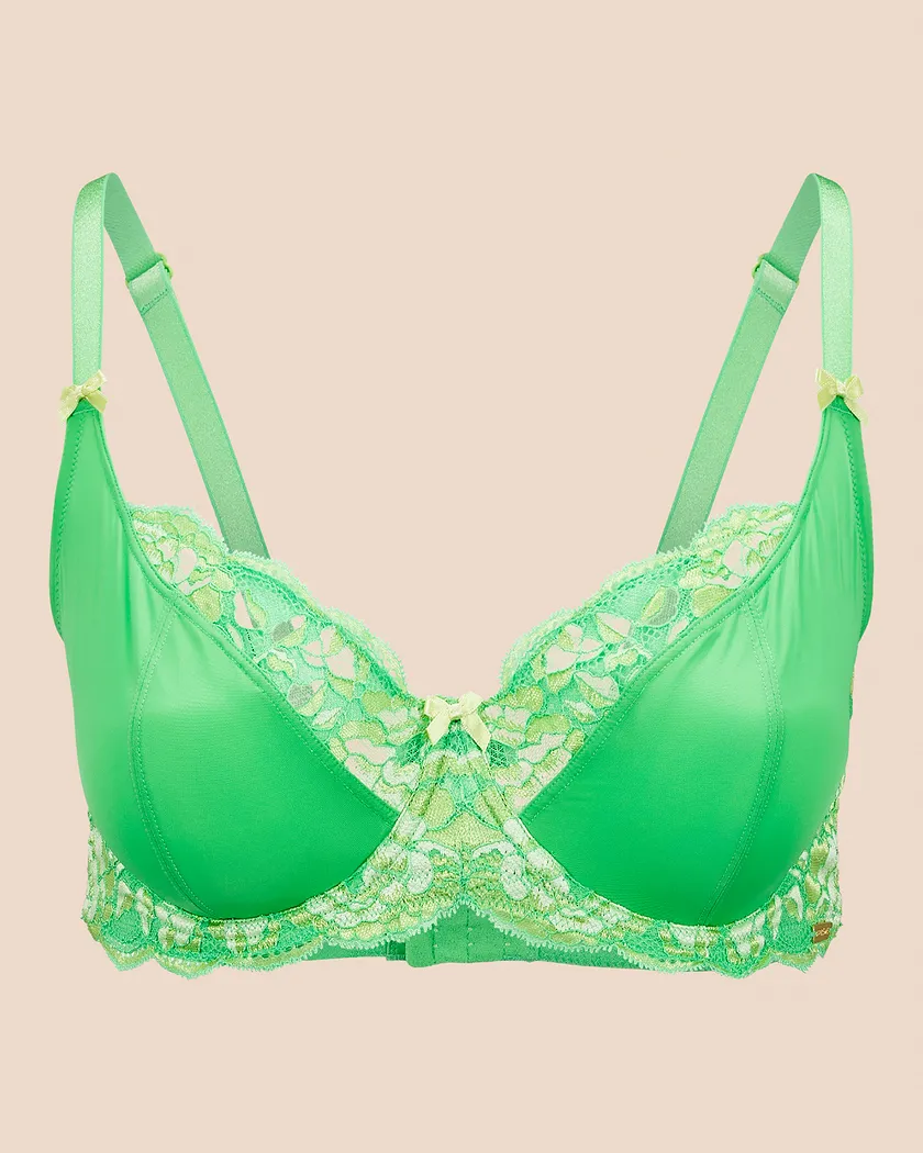 Vicky Medium Green 3 Plus Unlined bra bundle Still 5