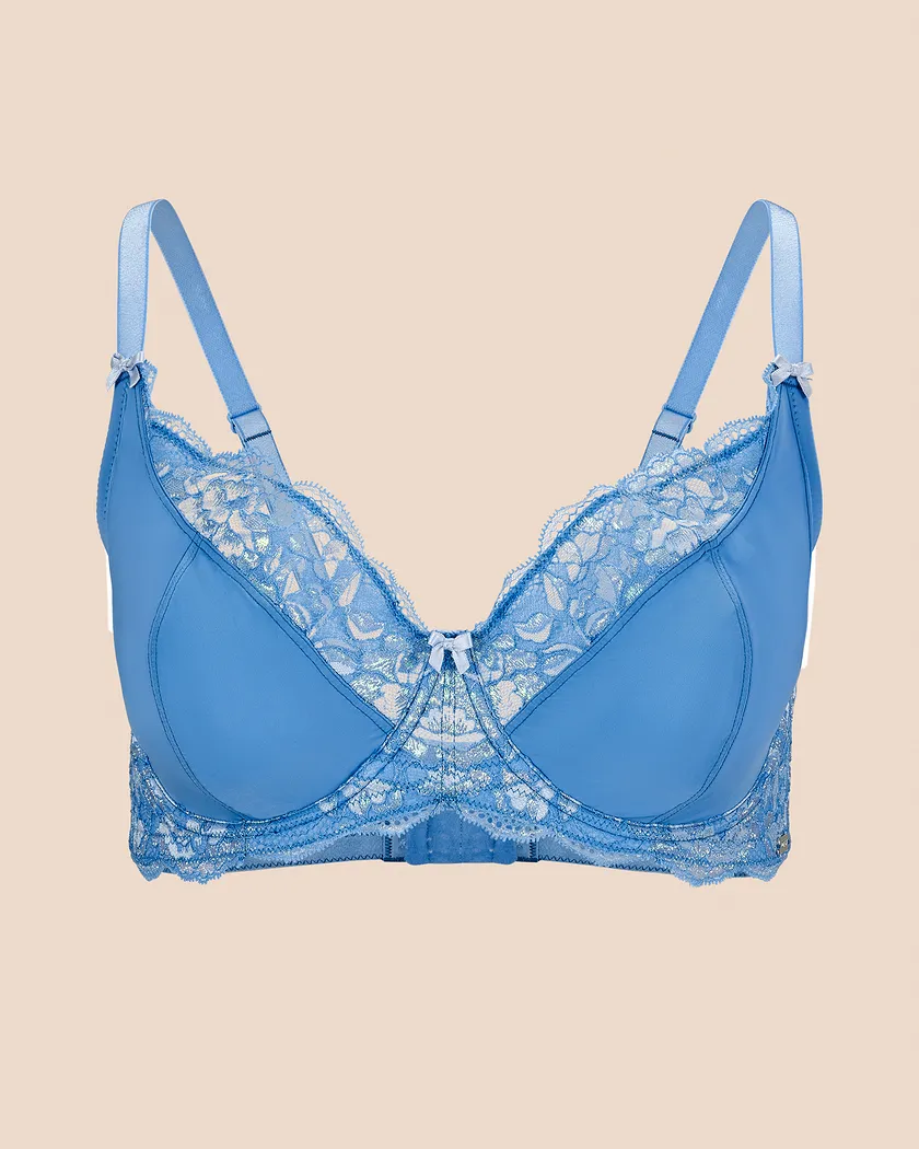 Vicky Floral Blue 3 Plus Unlined bra bundle Still 5