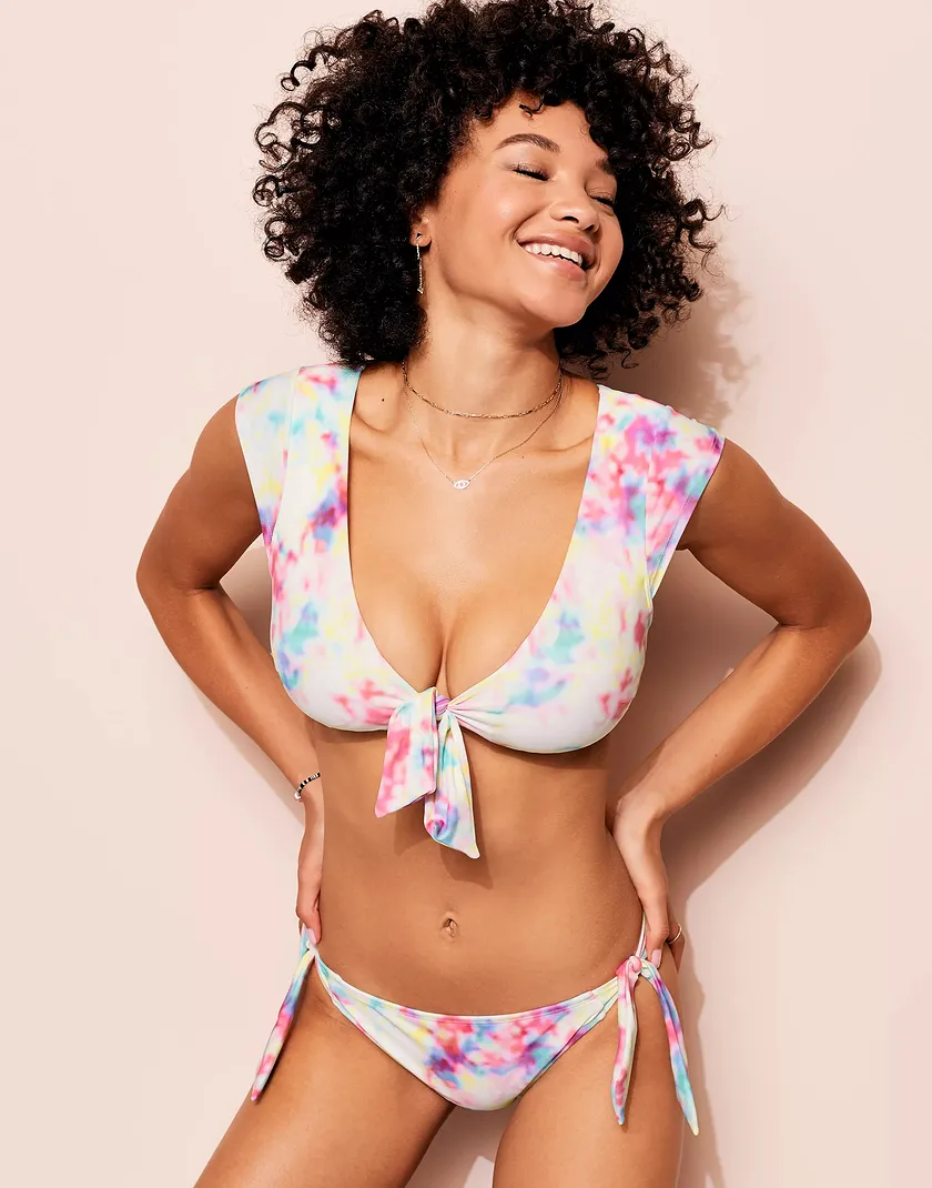 Salamanca Tie Dye White 2 Lightly Lined swimwear bundle Model 2