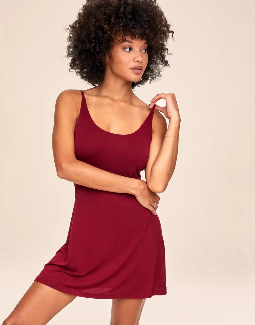 Suzie Dark Red sleepwear bundle Model 4