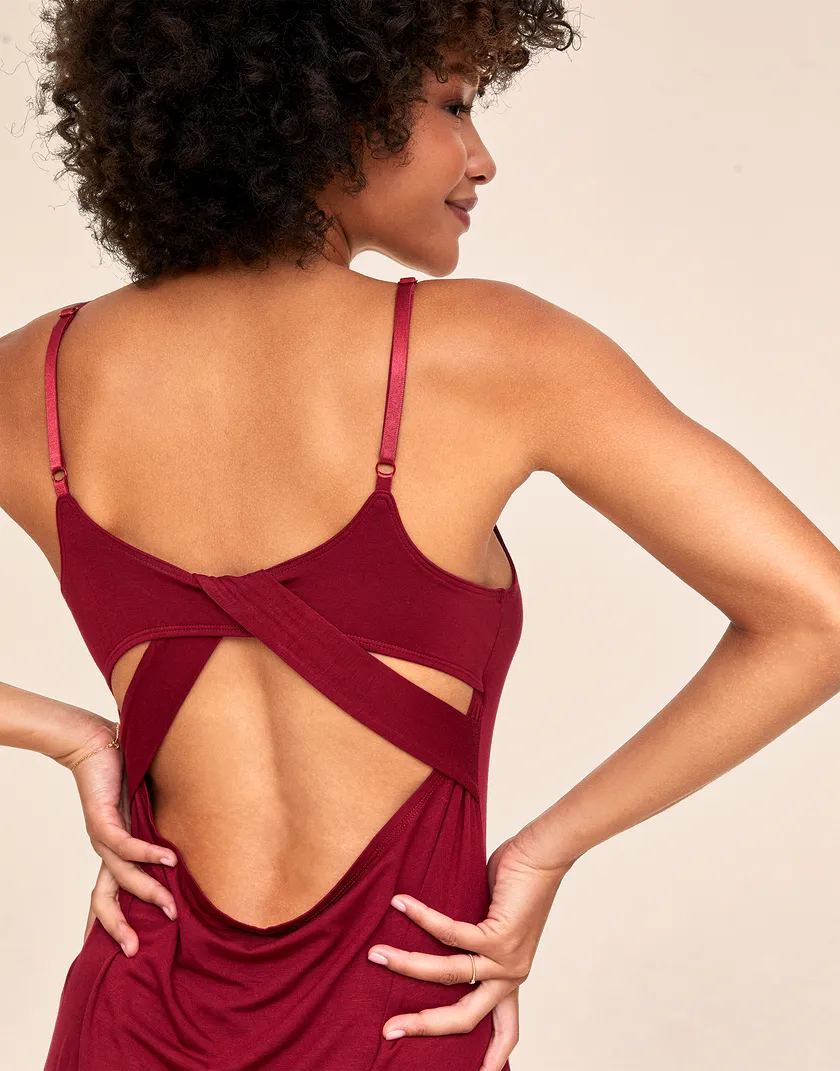 Suzie Dark Red sleepwear bundle Model 6