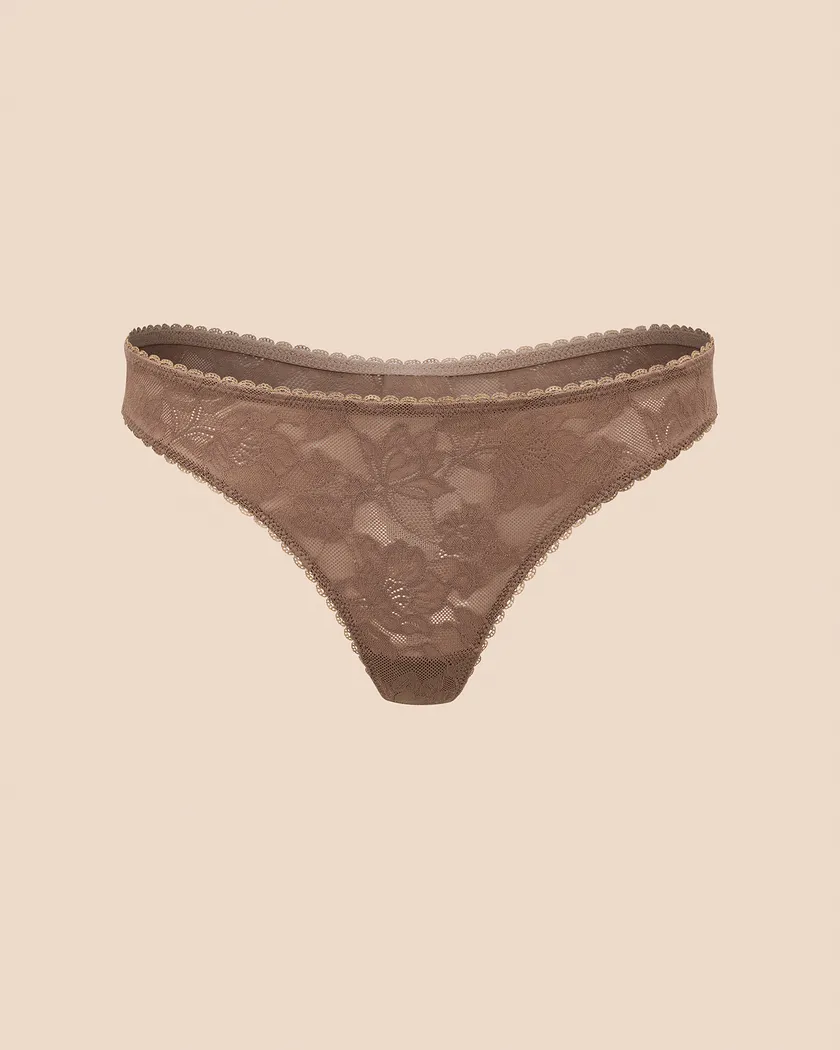 Delany Thong Medium Beige panty bundle Still 3