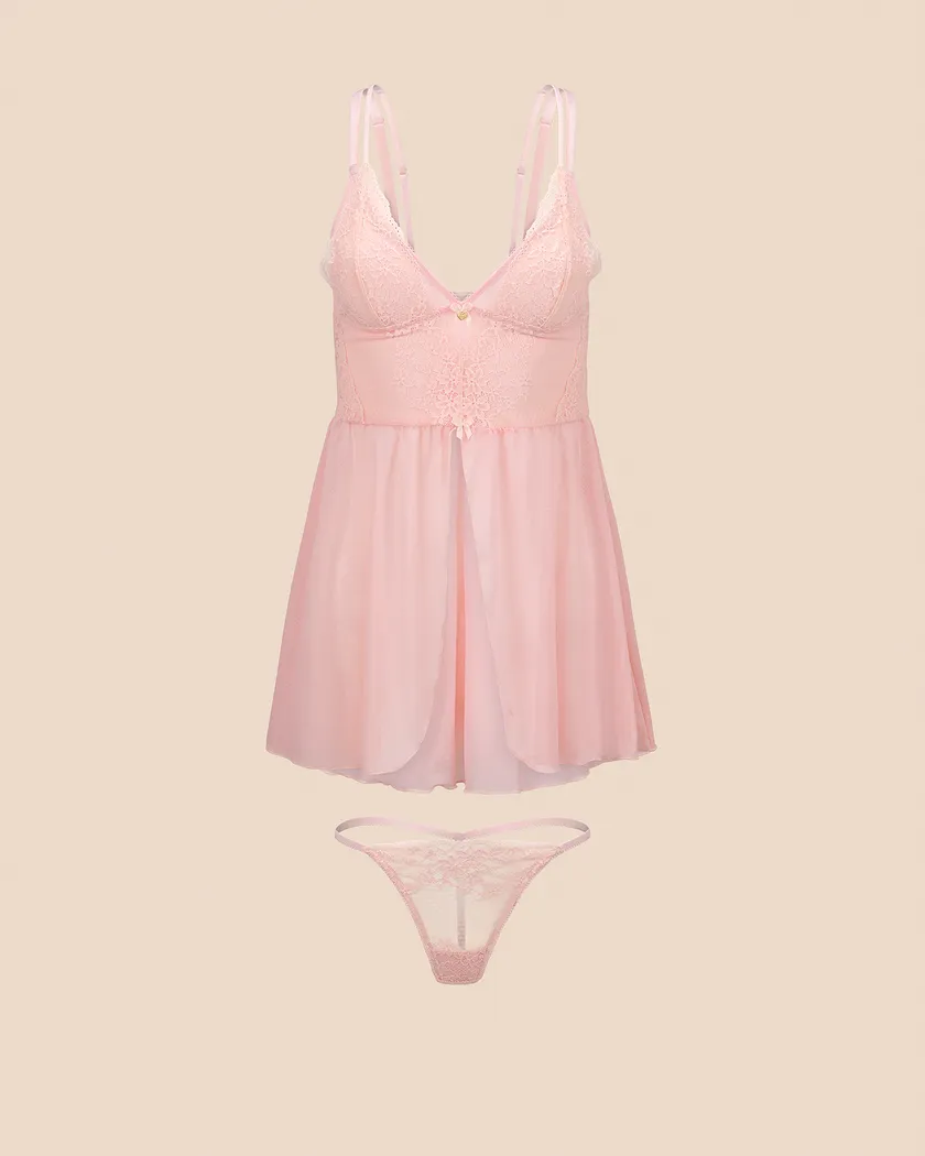 Stevie Light Pink Unlined lingerie bundle Still 3