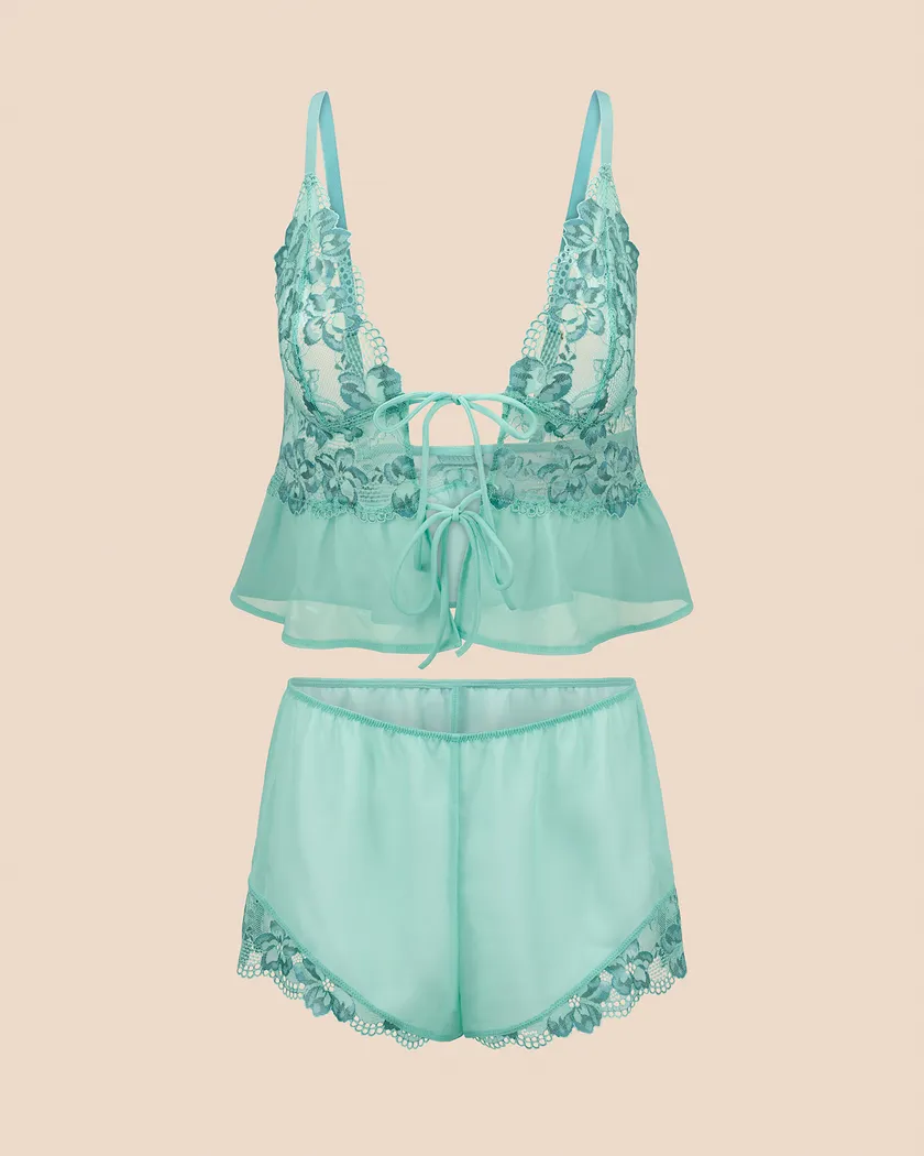 Tammy Medium Green Unlined lingerie bundle Still 2